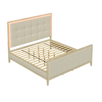 Adeline - Bed With LED Light (High Footboard)