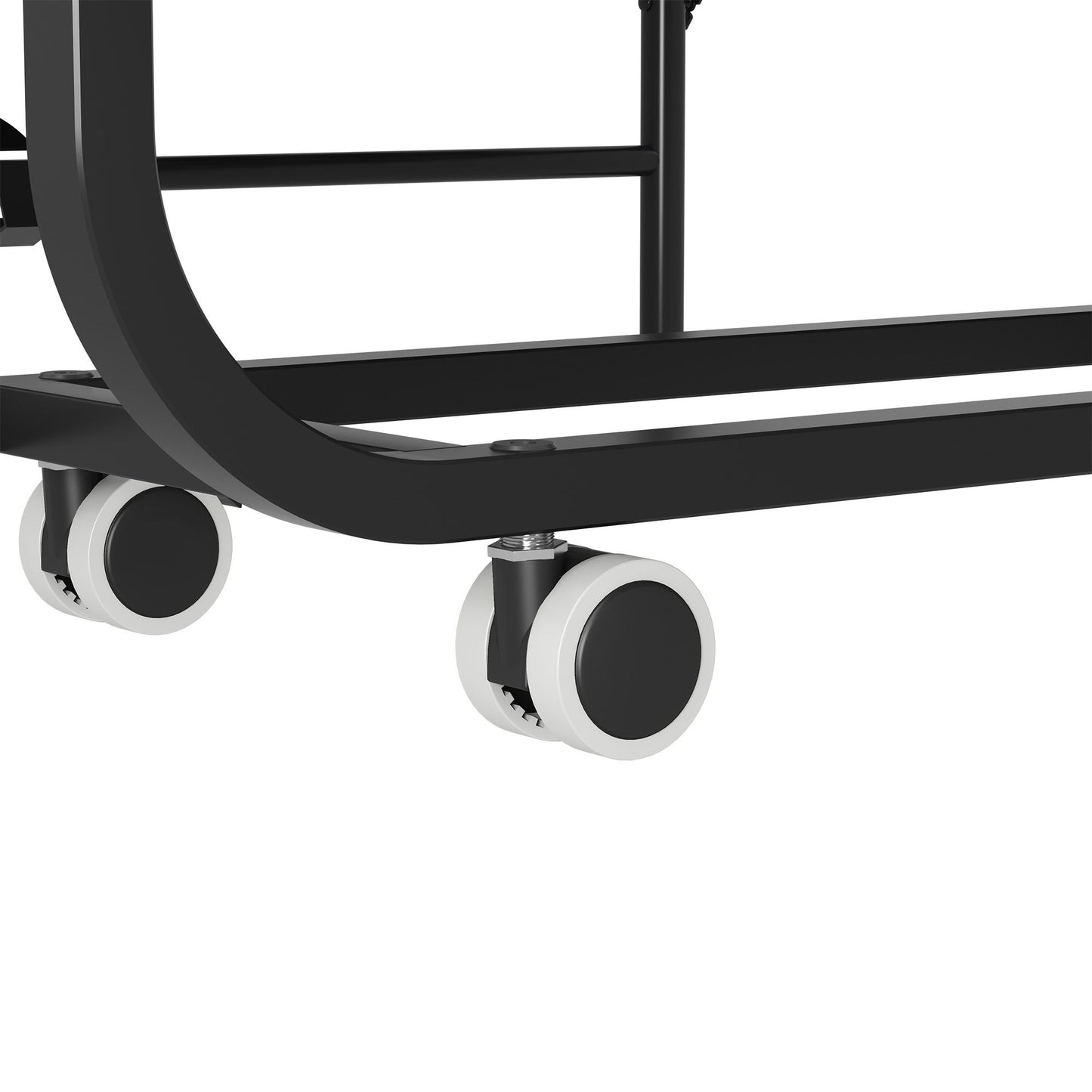 Twin Folding Bed With Memory Foam Mattress, Space Saving Rollaway Guest, On Wheels, Portable For Adults & Guests - Black