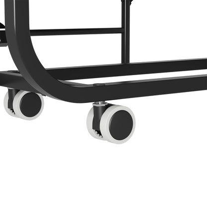 Twin Folding Bed With Memory Foam Mattress, Space Saving Rollaway Guest, On Wheels, Portable For Adults & Guests - Black