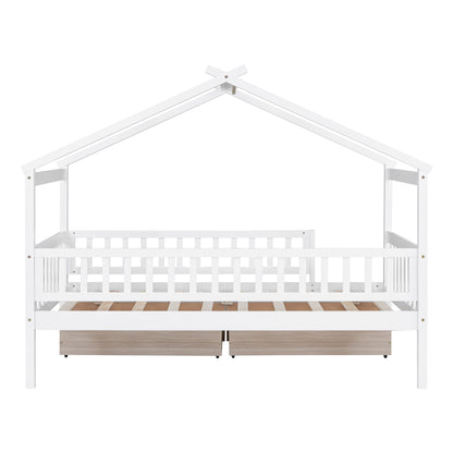 House Bed With 2 Drawers