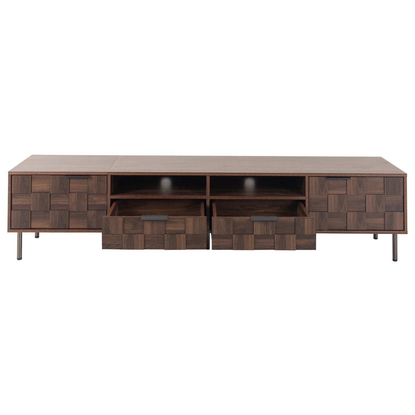 TV Stand With 2 Drawers, Media Console Table, Storage Cabinet With Cable Management