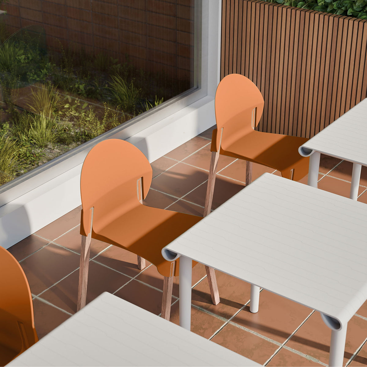 4 Piece Set Of Single Chairs With A Design Combining Modern And Traditional Elements