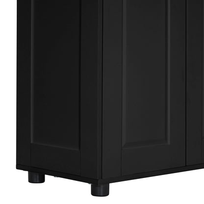 Storage Cabinet With Adjustable Shelves, 2 Doors, Rectangle Design For Bathroom