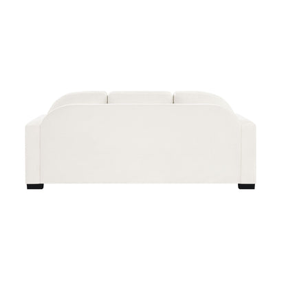 Modern 3 Seater Sofa With Curved Backrest