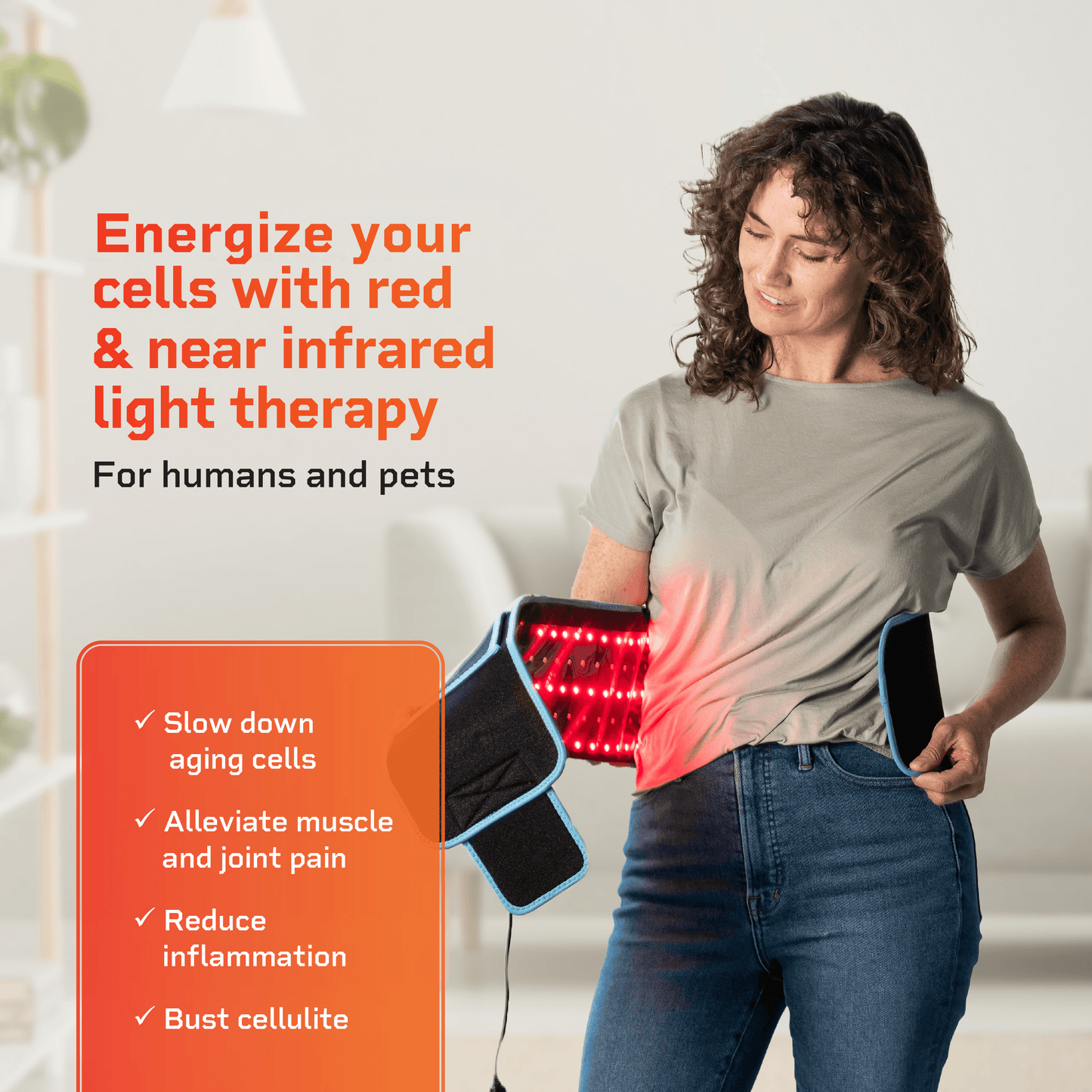 Lifepro Red Light Therapy Belt - Near Infrared Light Therapy & Red Light Therapy for Body, Relaxing Muscle, Inflammation, Improve Circulation - Infrared Therapy or Infrared Light Therapy Device
