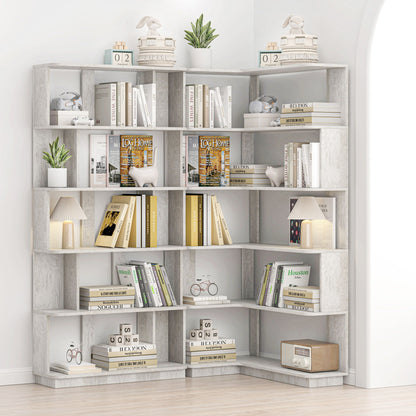 L-Shaped Corner Bookshelf