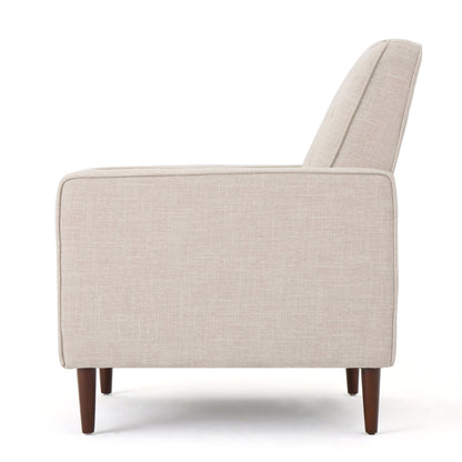 Mid-Century Modern Recliner With Button Tufted Waffle Stitch