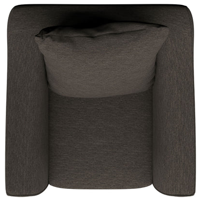 Paige - Flared Arm Chair - Charcoal Gray