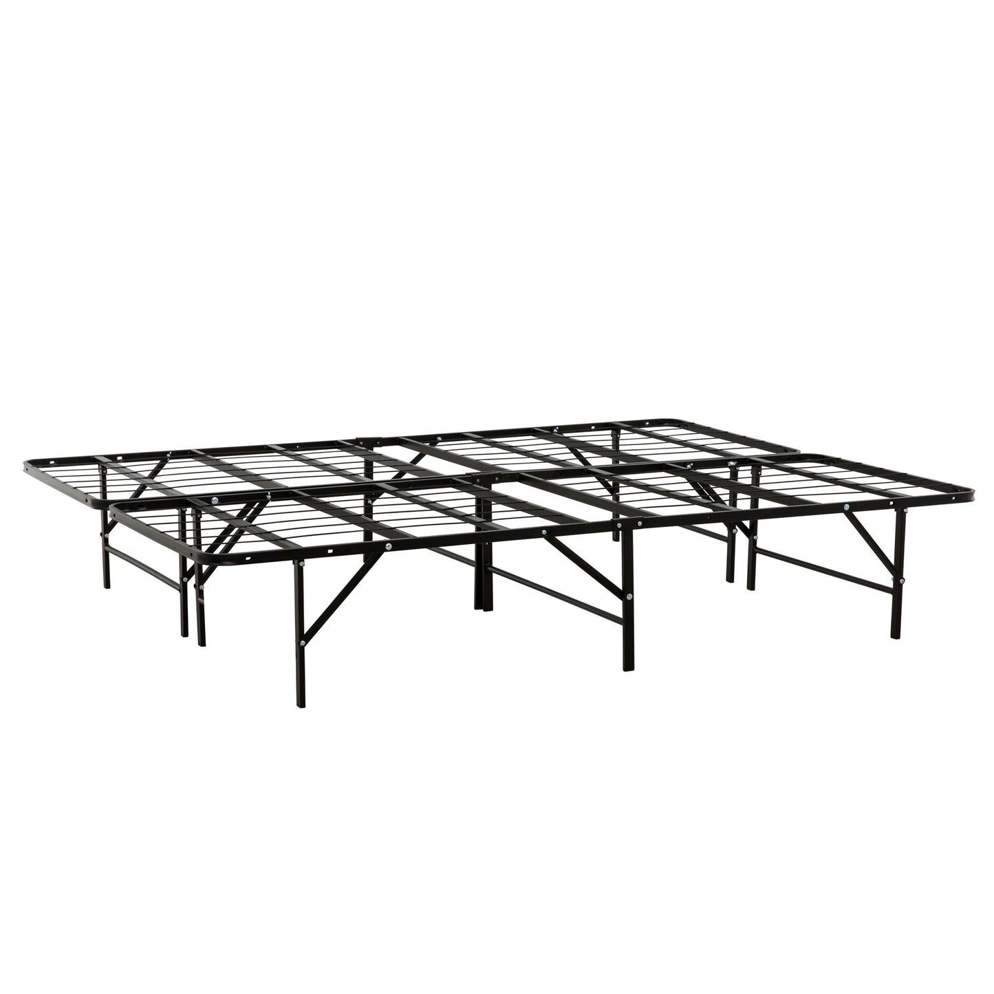 California King Size Bed Base, Mattress Foundation Bed Frame, Bedroom Furniture - Black