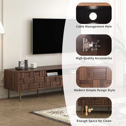 TV Stand With 2 Drawers, Media Console Table, Storage Cabinet With Cable Management
