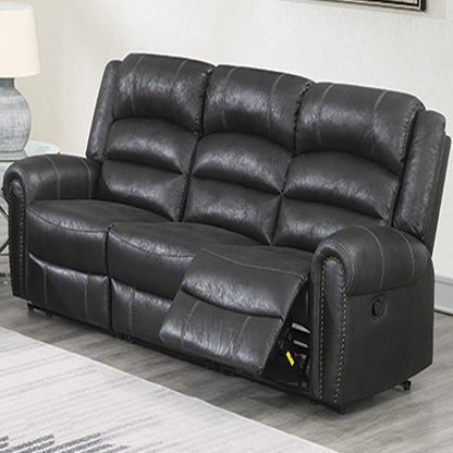 Power Reclining Sofa With Built In USB Port - Black