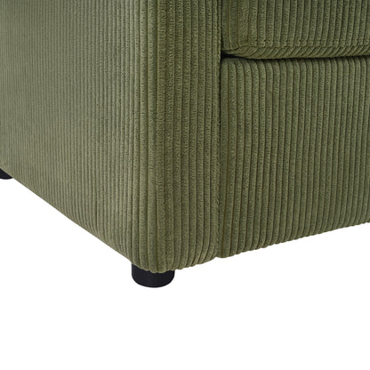 Sleeper Sofa With Foldable Mattress, USB Ports, Side Table & Storage Pocket