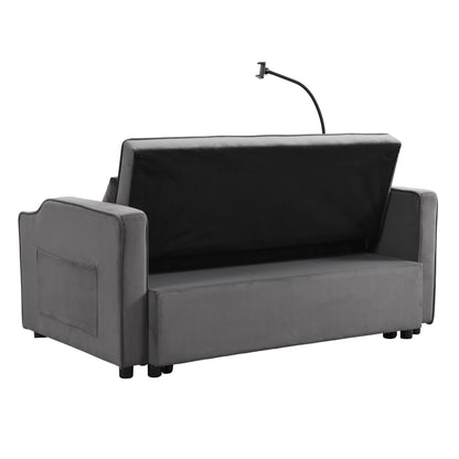 Sofa Bed With Trundle For Small Rooms - Dark Gray