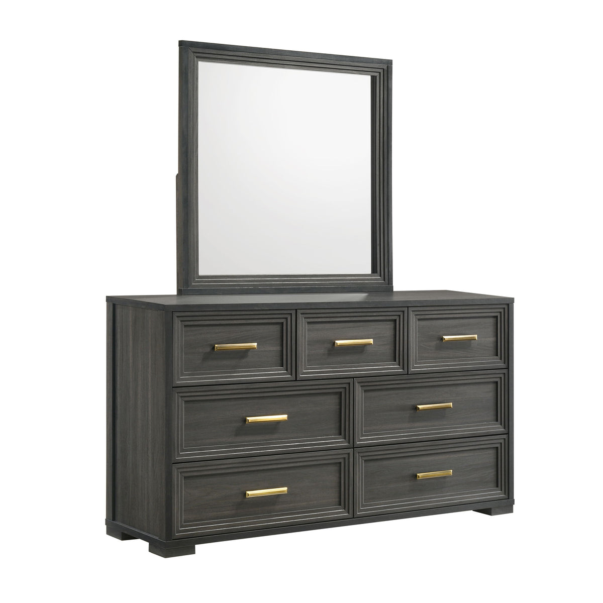 Colorado - Square Mirror (Dresser Not Included) - Charcoal