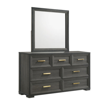 Colorado - Square Mirror (Dresser Not Included) - Charcoal