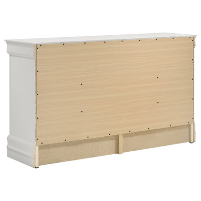 Mckee - 4 Piece Queen Bedroom Set, Includes Bed, Nightstand, Dresser And Mirror - White