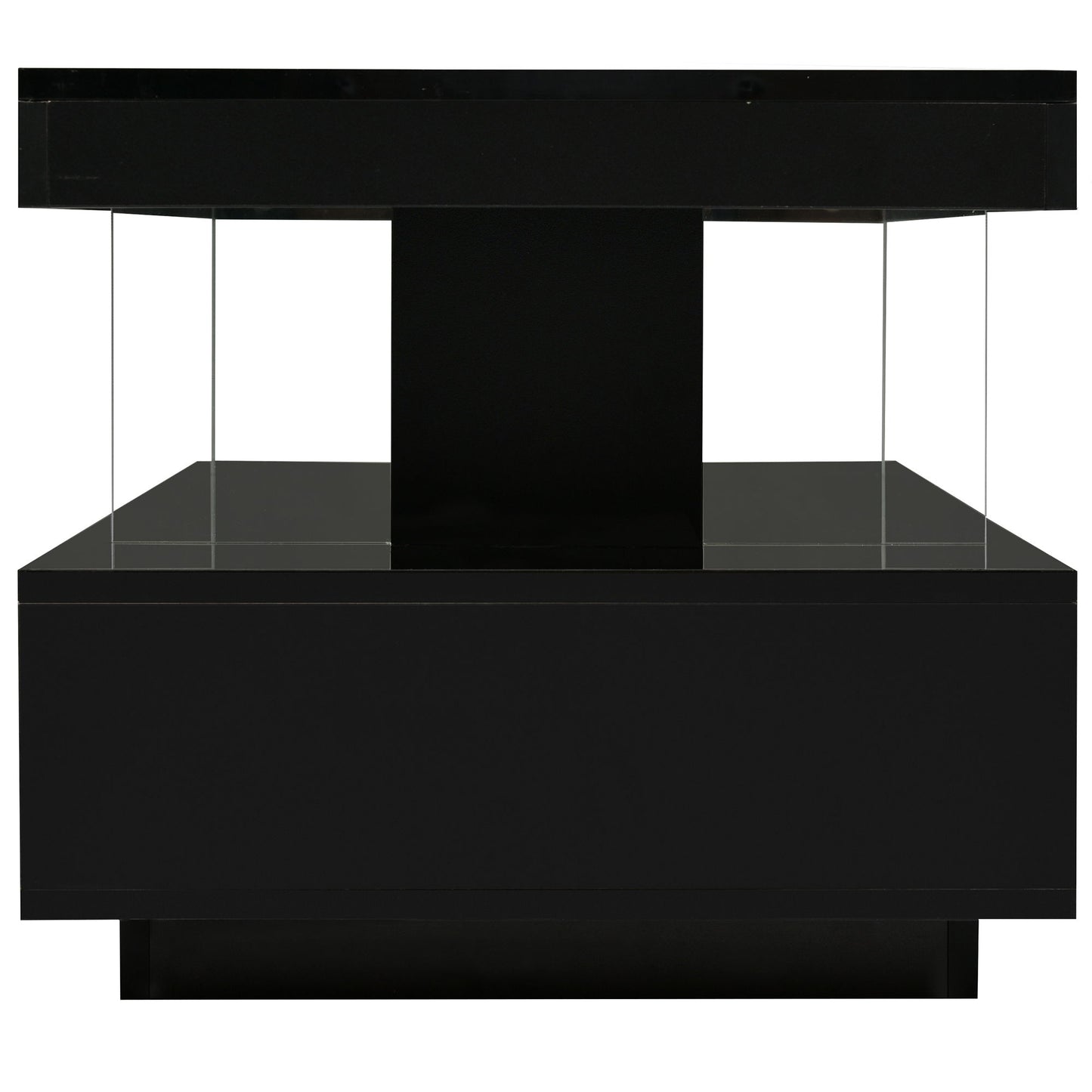 LED Coffee Table With 2 Drawers And Display Shelves
