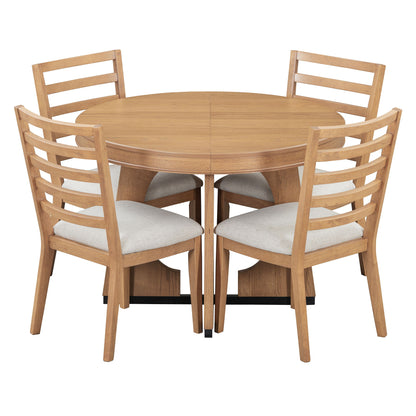 Round Dining Table Set For 4 With Chairs