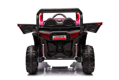 12V7A*1 30W*4 Four-Wheel Drive Seat One Button Start, Forward And Backward, High And Low Speed, Music, Front Light, Power Display, Two Doors Can Open, 2.4G R / C, Seat Belt Four Wheel Absorber
