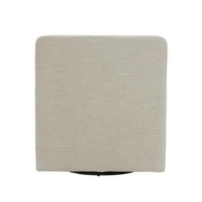 Tolland - Swivel Accent Chair With Antique Brass Nailhead Trim - Beige