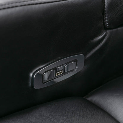 Premium Power Recliner & Storage Arms, Cupholders, Swivel Tray Table And Cell Phone Stand - Black