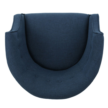 Contemporary Upholstered Club Chair With Button Tufting