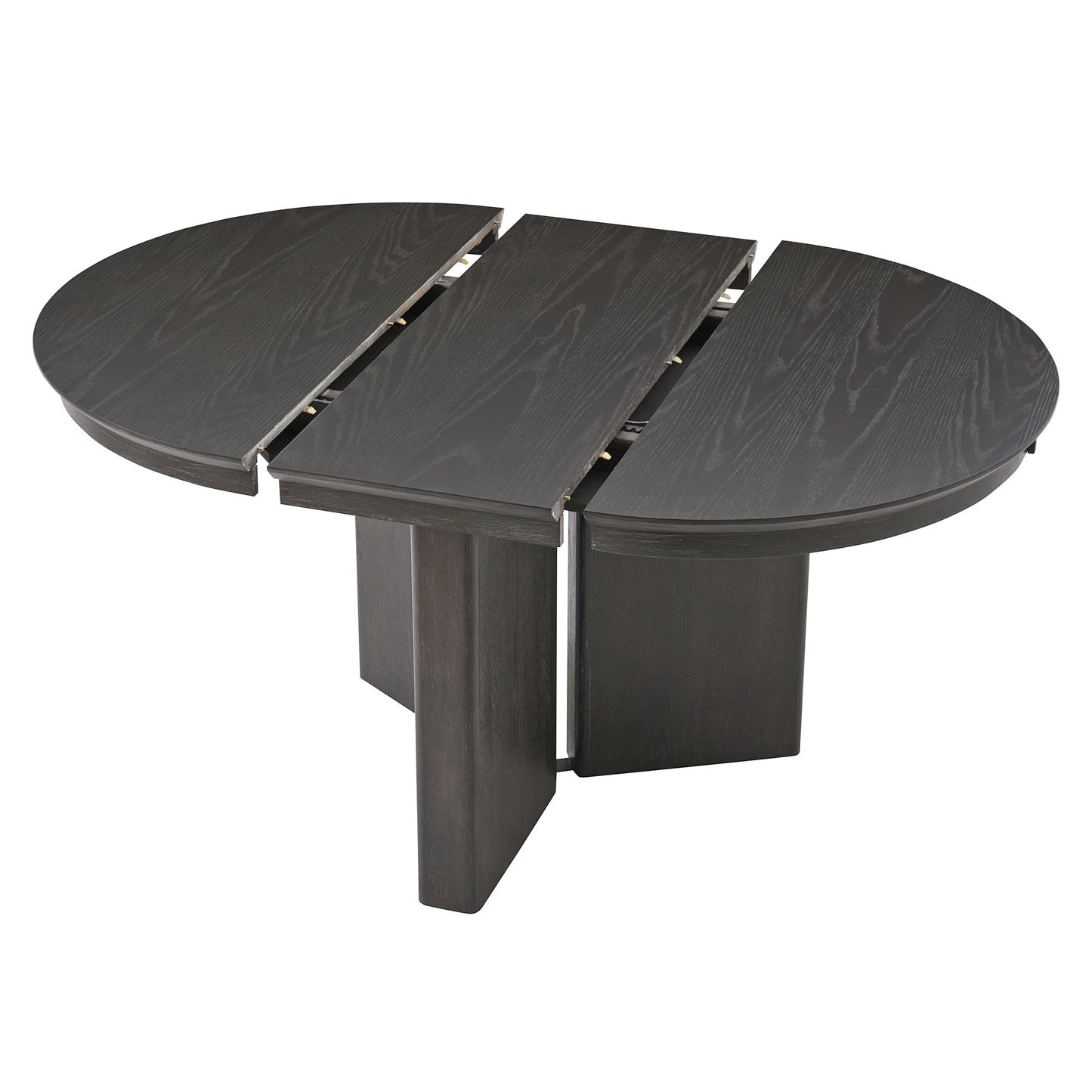Farmhouse Oval Extendable Dining Table With Pedestal Base
