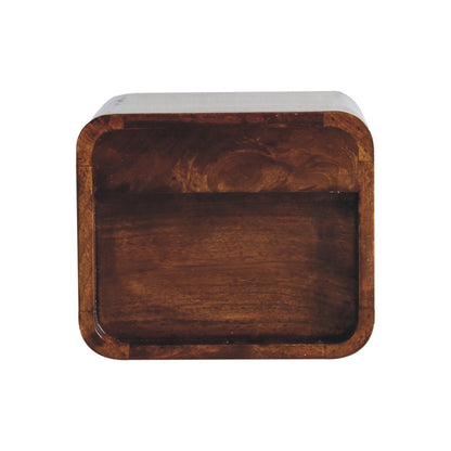 Curved Upper Slot Floating Nightstand