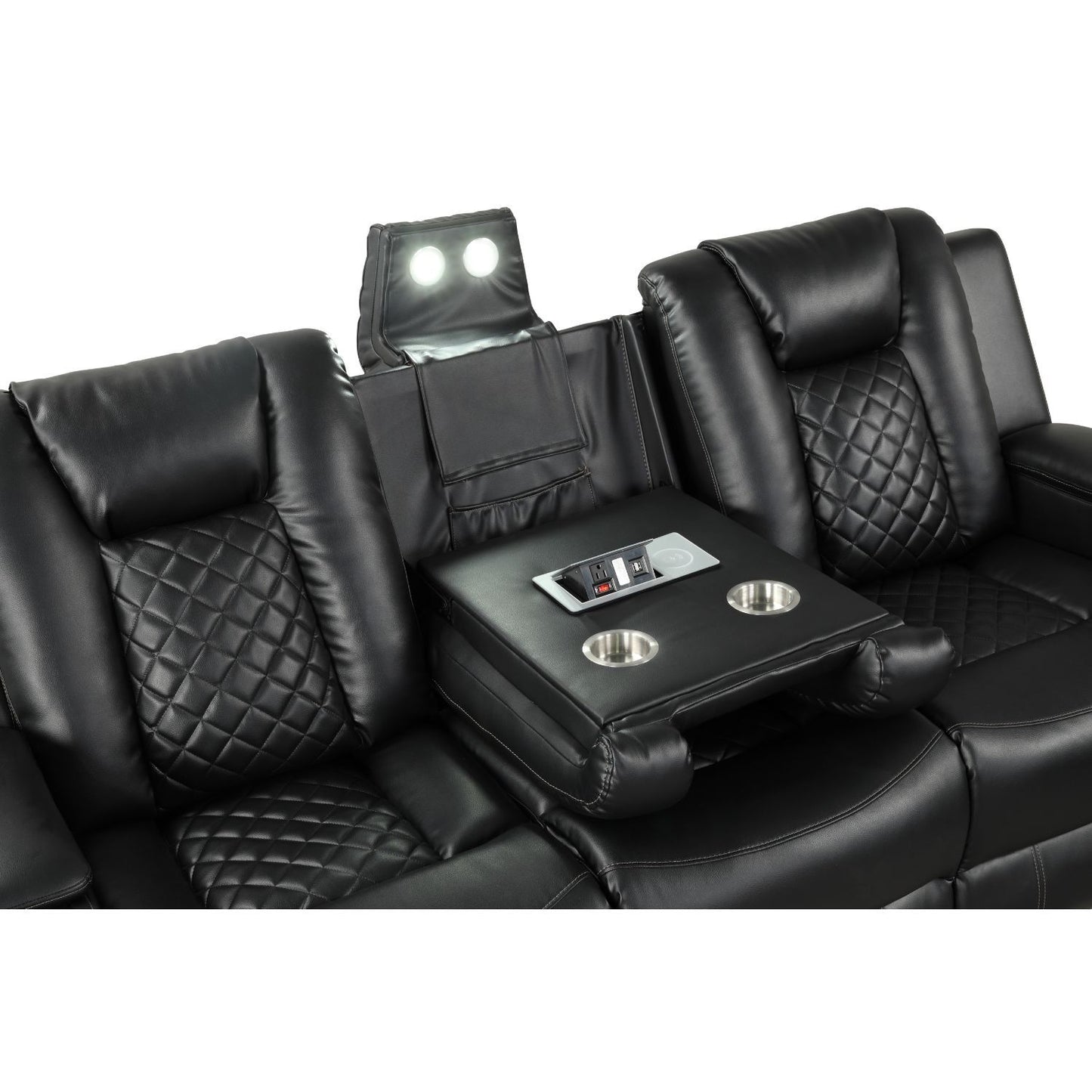 Benz - Power Recliner Set With LED Lighting And USB Charging