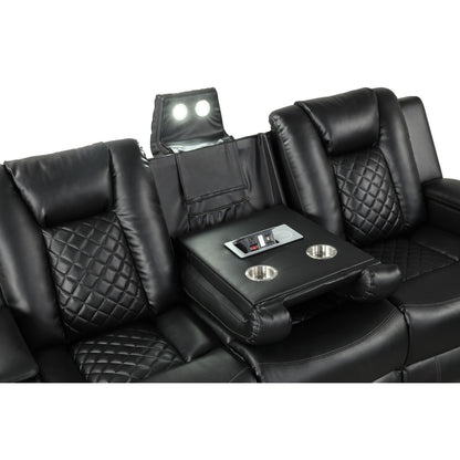 Benz - Power Recliner Set With LED Lighting And USB Charging