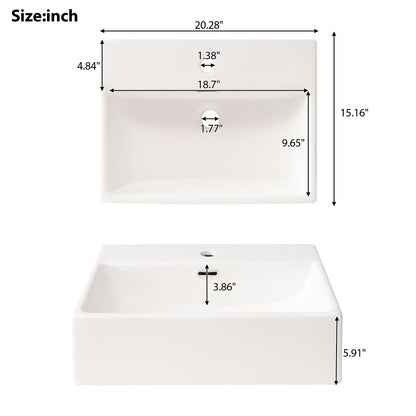 Bathroom Vanity With Ceramic Sink And Ample Storage, Ideal For Small Bathrooms