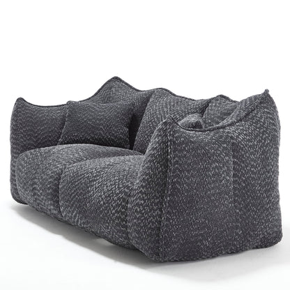 Comfortable Dual Beanbag Chair With High Resilience Foam Core For 2 People