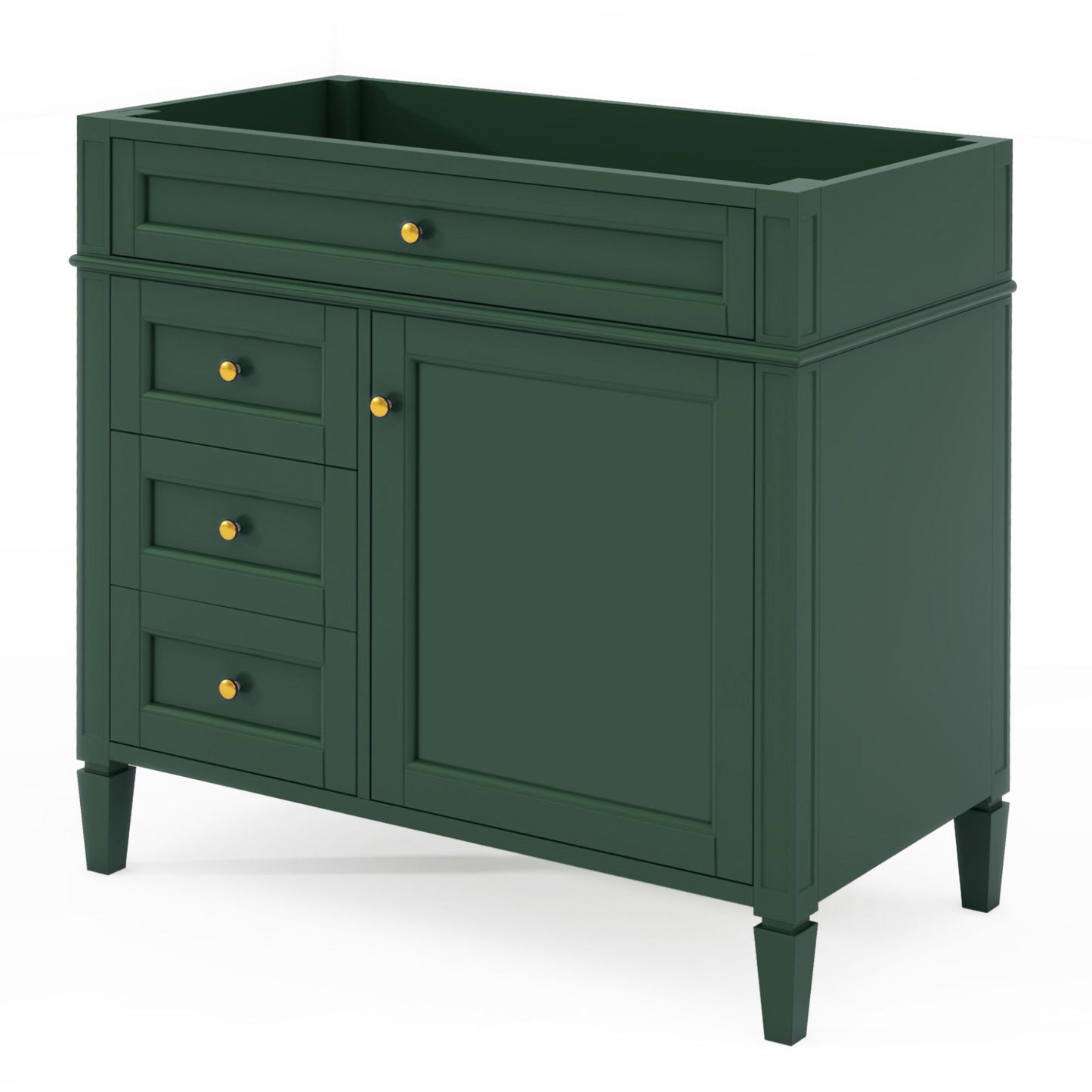Bathroom Vanity With 2 Drawers And Tip-Out Drawer, Storage Cabinet