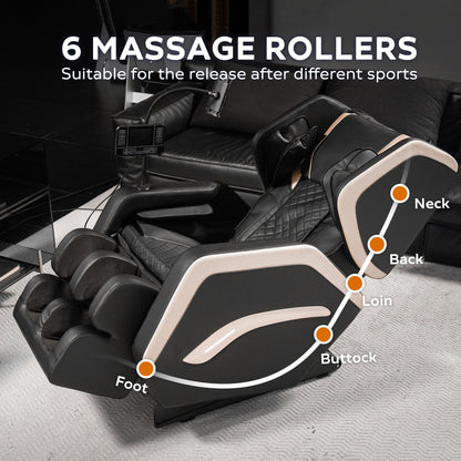 Zero Gravity Massage Chair Recliner With 10 Massage Heads And Full Body Air Pressure - Black