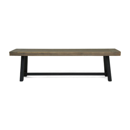Cloud - Outdoor Bench With Acacia Wood Frame And Slat Panel Design