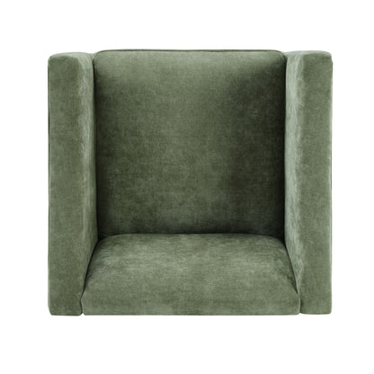 Barrel Accent Chair With Enclosed Arms