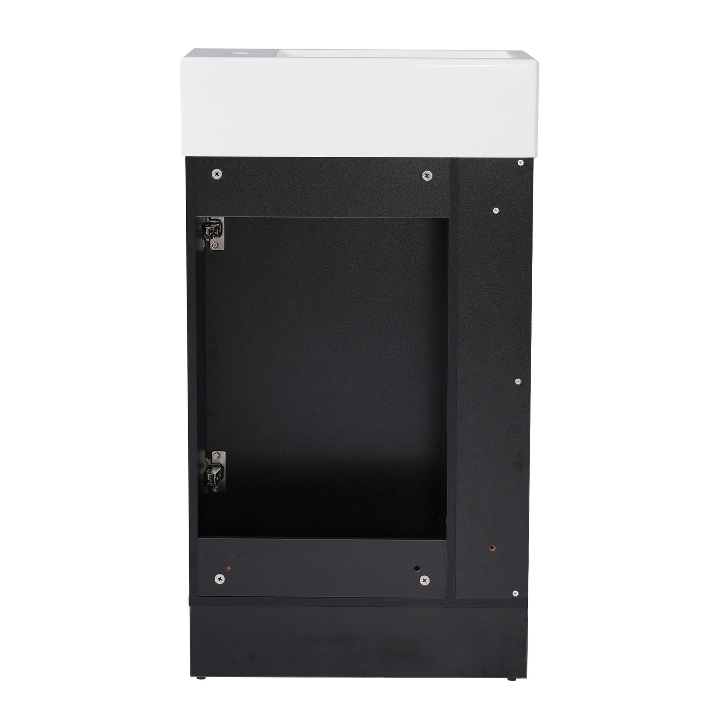 Modern Bathroom Vanity With Sink And 2 Tier Shelf