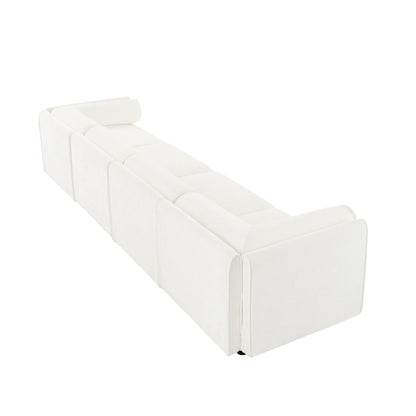 Stylish Sofa With Storage Seat And Cylindrical Backrest