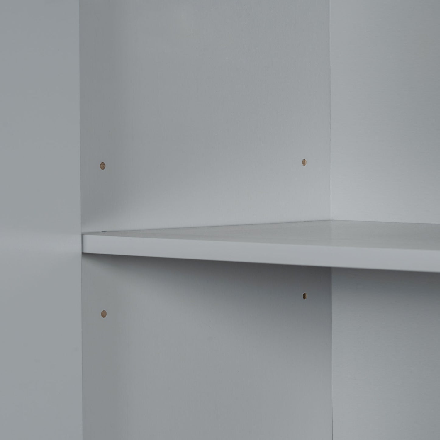 Modern Bathroom Storage Cabinet With Two Laundry Baskets, One Drawer, Adjustable Shelf