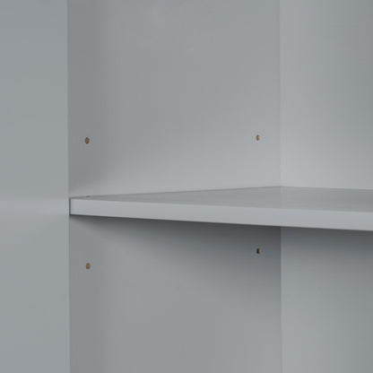Modern Bathroom Storage Cabinet With Two Laundry Baskets, One Drawer, Adjustable Shelf