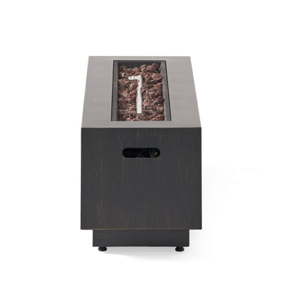 Modern Rectangular Iron Fire Pit 50, 000 Btu
