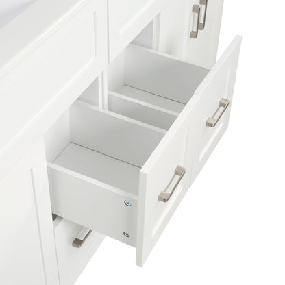Bathroom Vanity With 2 Doors, 2 Drawers, Adjustable Shelf, Hidden Slides & Soft Close Hinges
