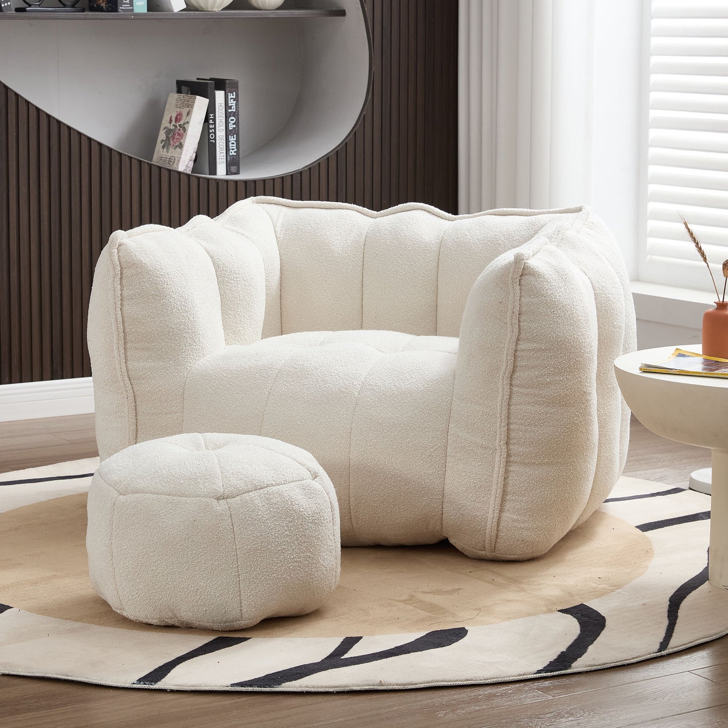 Soft Bean Bag Chair With High Resilient Foam