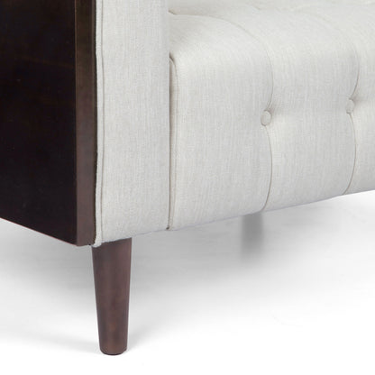 Contemporary Mid-Century Charm 3 Seater Sofa With Button Tufted Waffle Stitching