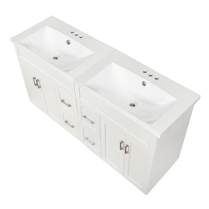 Bathroom Vanity With 2 Doors, 2 Drawers, Adjustable Shelf, Hidden Slides & Soft Close Hinges