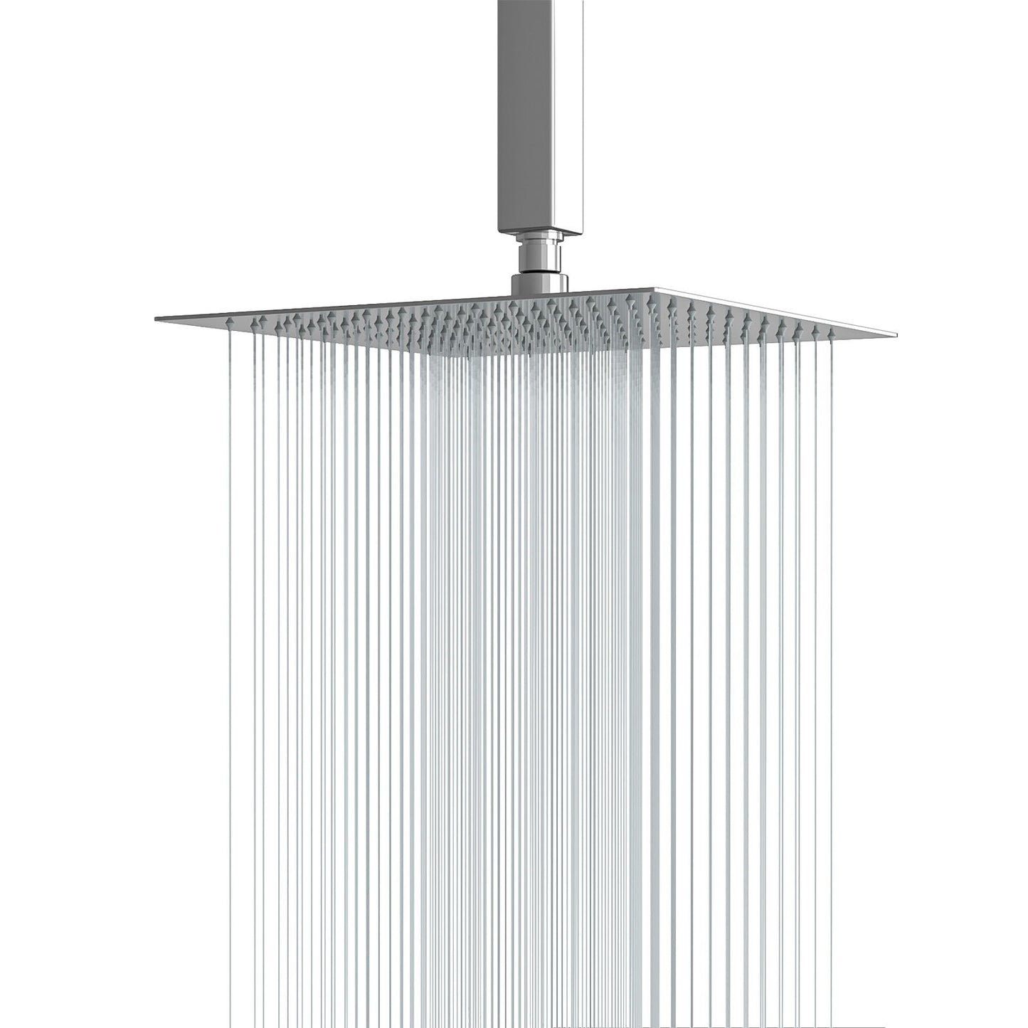 Ultra Thin Square Rainfall Shower Head Stainless Steel, Wall Or Ceiling Mount