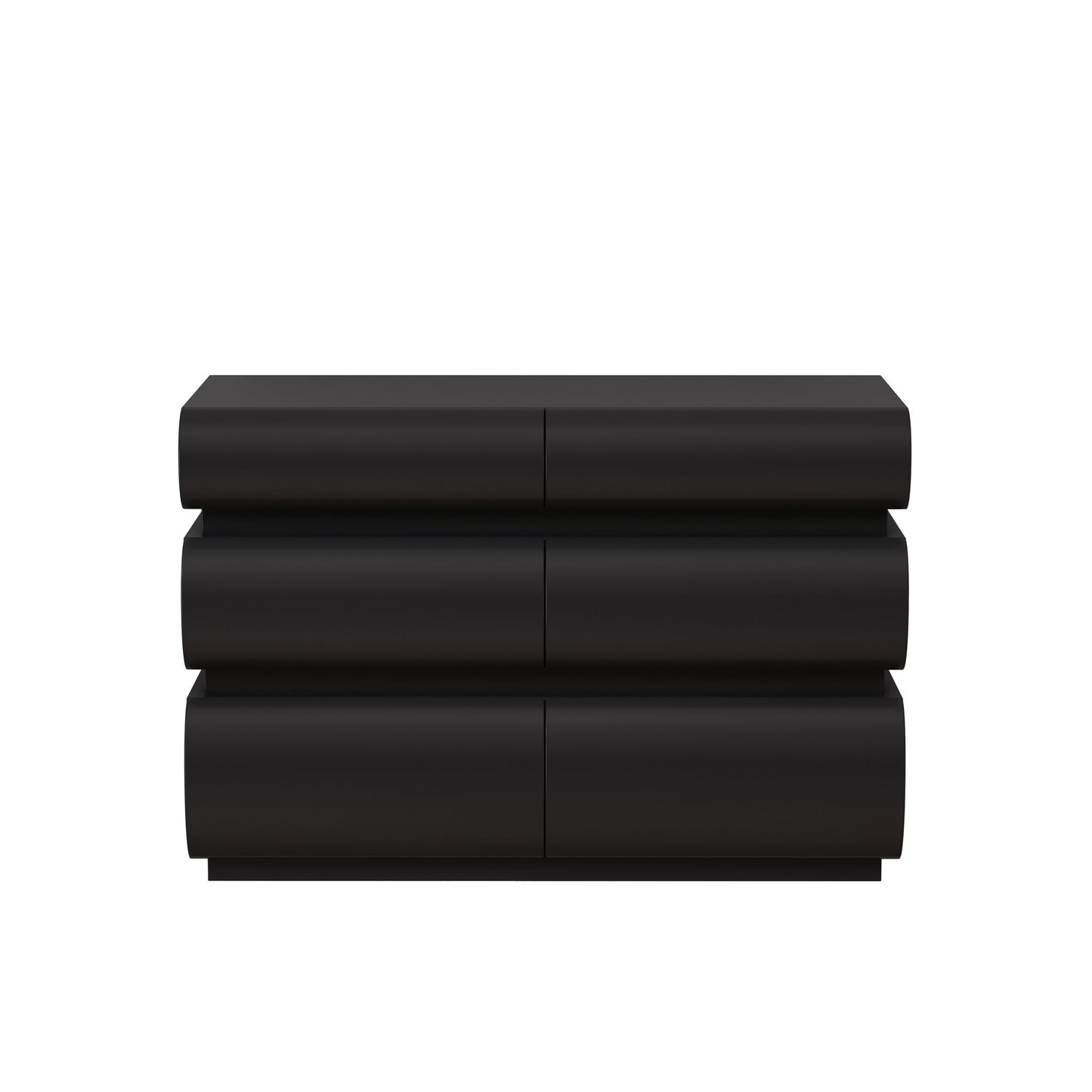 Minimalist Modern 6 Drawer Dresser, Handle Free Design With Wide Storage