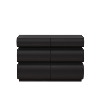 Minimalist Modern 6 Drawer Dresser, Handle Free Design With Wide Storage