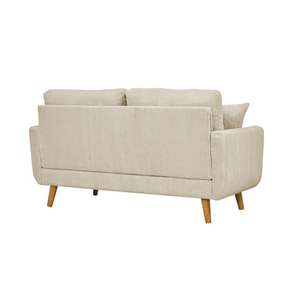 Upholstered Loveseat With Arms And Pillows