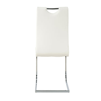 Modern Dining Chairs With Padded Seat And Metal Legs